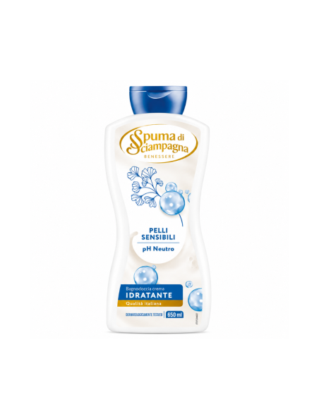 Spuma di Sciampagna Bagnodoccia Crema Idratante Pelli Sensibili - 650 ml