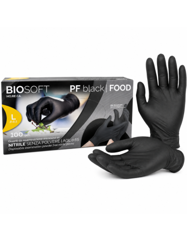 Gants Nitrile BioSoft pour la Gastronomie, 100 pcs
