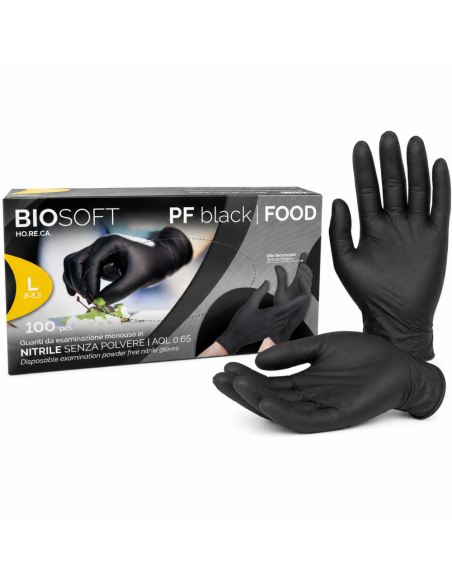 Gants Nitrile BioSoft pour la Gastronomie, 100 pcs