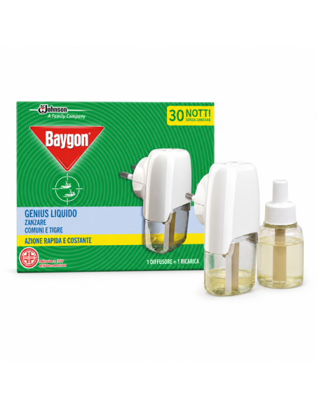 Baygon Genius Spender + Anti-Mücken Nachfüllpack 30 Nächte