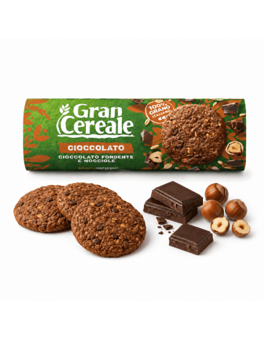 Wholegrain chocolate hazelnut biscuits – Gran Cereale