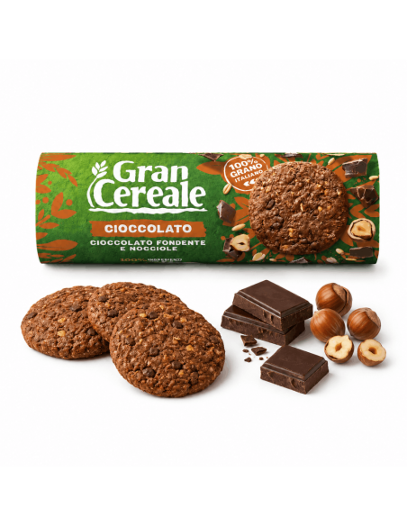 Wholegrain chocolate hazelnut biscuits – Gran Cereale