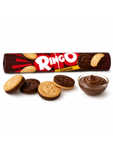 Pavesi Ringo Cocoa Biscuits Tube – Cocoa cream filling