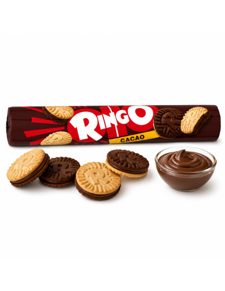 Pavesi Ringo Cocoa Biscuits Tube – Cocoa cream filling