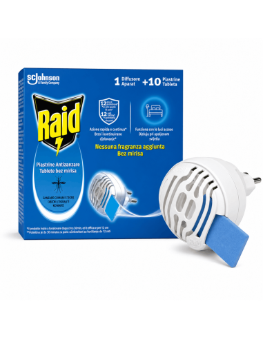 Raid elektrischer Mückenstecker mit Plättchen für Zuhause