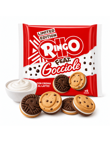 Chocolate biscuits with cream - Pavesi Ringo Gocciole