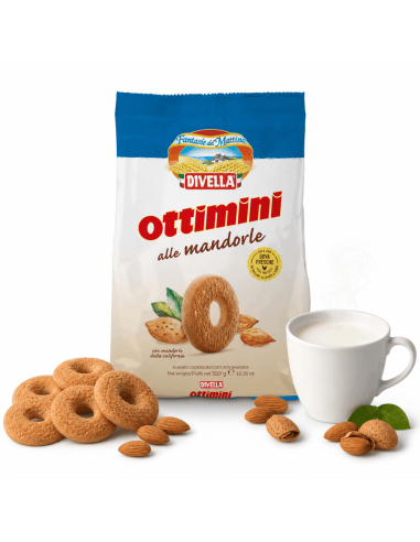 Divella Ottimini almond biscuits - 350 gr - Free shipping delivered to EUROPE and UK