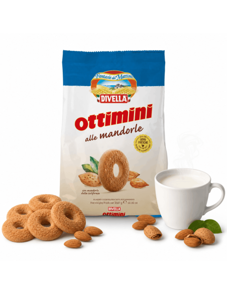 Divella Ottimini almond biscuits - 350 gr - Free shipping delivered to EUROPE and UK