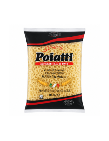 Poiatti 33 Anelli Siciliani 100% Grano Siciliano - 1 Kg