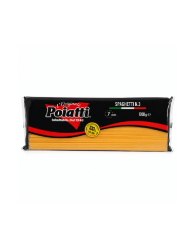 Poiatti 3 Spaghetti 100% Grano Siciliano - 1 Kg