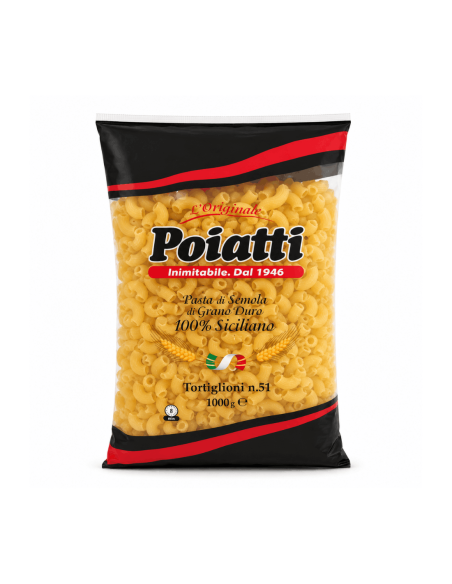 Poiatti 51 Tortiglioni 100% grano Siciliano - 1 Kg