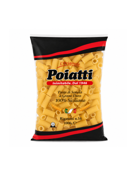 Poiatti 54 Rigatoni 100% Grano Siciliano - 1 Kg
