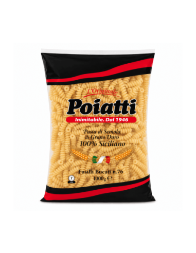 Poiatti 76 Fusilli Bucati 100% Grano Siciliano - 1 Kg