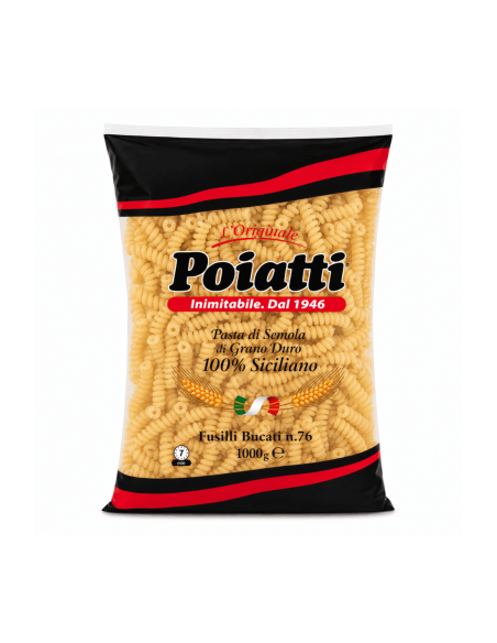 Poiatti 76 Fusilli Bucati 100% Grano Siciliano - 1 Kg