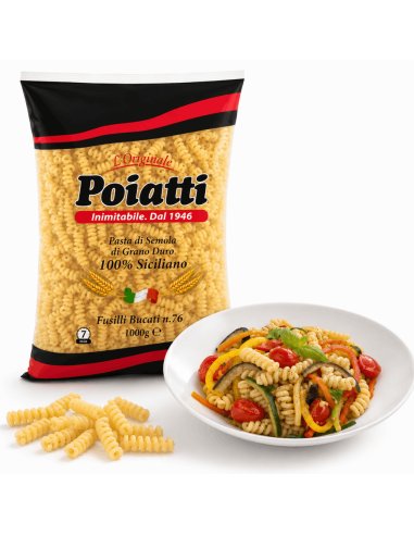 Fusilli Bucati n.76 au blé 100% sicilien – Poiatti