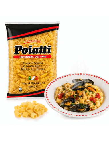 Mezzi Rigati n.53 pasta met Siciliaanse tarwe – Poiatti