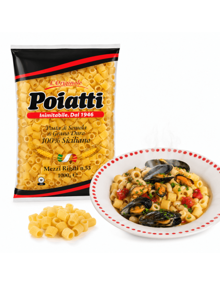 Mezzi Rigati n.53 pâtes au blé 100% sicilien – Poiatti