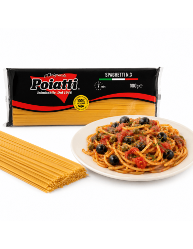Spaghetti n.3 100% Sicilian wheat pasta by Poiatti
