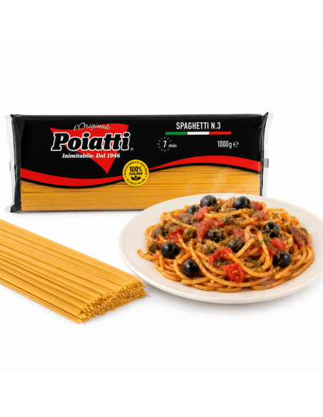 Spaghetti n.3 100% Sicilian wheat pasta by Poiatti
