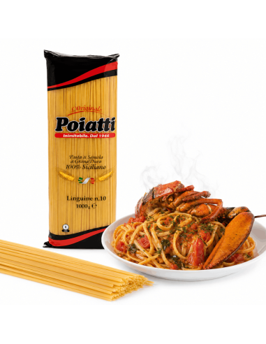 Linguine n.10 100% Sicilian wheat pasta by Poiatti