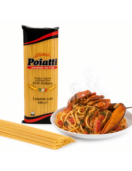 Linguine n.10 100% Sicilian wheat pasta by Poiatti