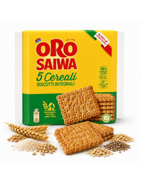 Oro Saiwa vollkornkekse, Biscuits italiens aux cinq céréales