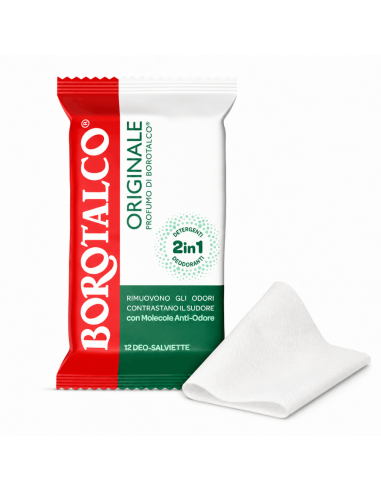 Borotalco Original Deodorant and Cleansing Wipes