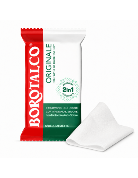 Borotalco Original Deodorant and Cleansing Wipes