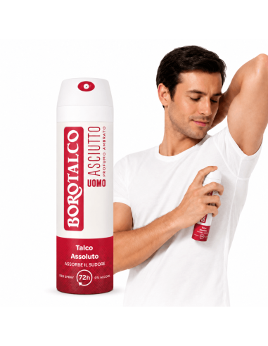 Borotalco Men's Dry Deodorant Spray with Absolute Talc