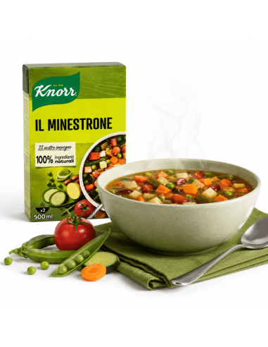 Knorr Minestrone di Verdure Pronto - Pratico e Vegano
