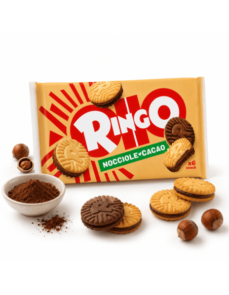 Pavesi Ringo Hazelnut and Cocoa Biscuits