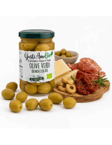 Gustiamo Bio Olive Verdi Snack Senza Noccioli