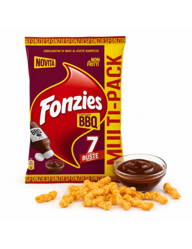 Fonzies Multipack BBQ-smaak, 7 Zakjes Mais Snacks