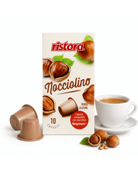 Ristora Nocciolino voor Nespresso - Heerlijke Hazelnoot Cappuccino
