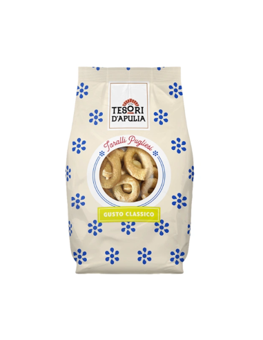 Tesori D'Apulia Taralli Pugliesi al Finocchietto - 300 gr - Spedizione gratuita consegnata in EUROPA e UK