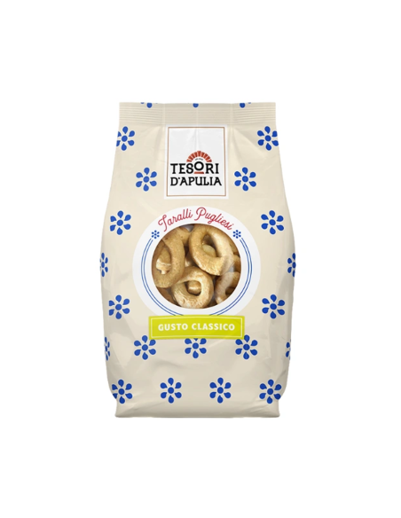 Tesori D'Apulia Taralli Pugliesi al Finocchietto - 300 gr - Spedizione gratuita consegnata in EUROPA e UK