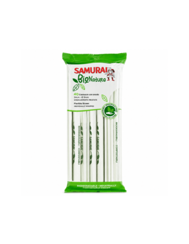 Samurai Cannucce con snod Biodegradabili - 40 pz