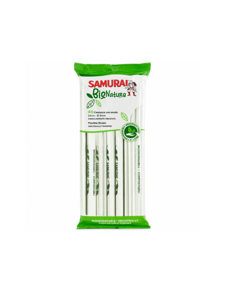Samurai Cannucce con snod Biodegradabili - 40 pz