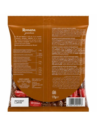 Rossana Gianduia Chocolate Bonbons Fourrés