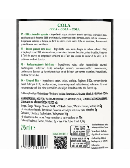 Tomarchio Cola Italien | Boisson Sicilienne