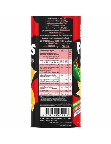 Crik Crok Plus Jalapeño Chips in Koker uit Italië