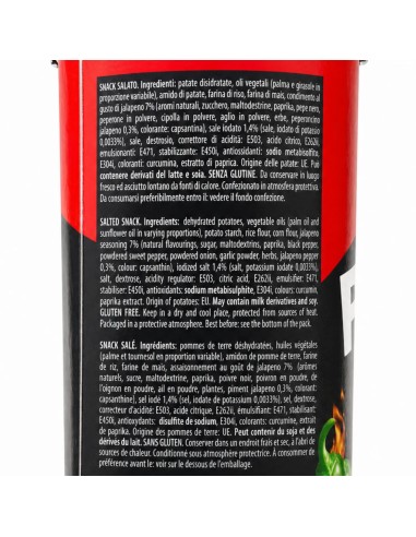 Crik Crok Plus Jalapeño Chips in Koker uit Italië