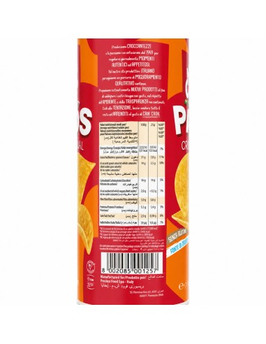 Crik Crok Plus Patatine Original, tabella dei valori nutrizionali