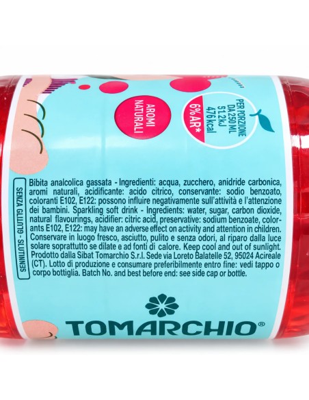 Tomarchio Il Ginger dettaglio etichetta con ingredienti e indicazione senza glutine