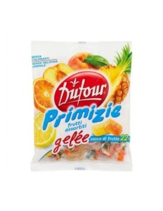 Dufour Primizie Fruchtgelee-Bonbons Assortiert 150 g Vorderseite der Verpackung