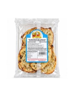 Le Vie del Grano Pan Bruschetta dei Camaldoli met extra vierge olijfolie, voorkant van de verpakking