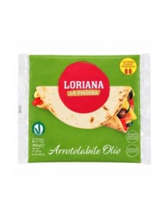Loriana Piadina Arrotolabile mit nativem Olivenöl extra 300 g Vorderseite der Packung
