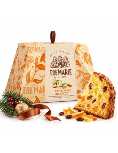 Tre Marie Il Panettone Milanese side of pack with product information