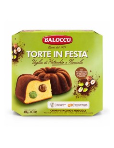 Balocco Torte in Festa Pistachio & Hazelnut Cream Cake front packaging