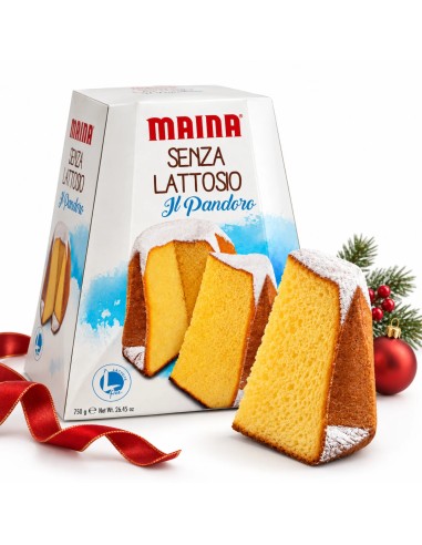 Maina Lactose Free Pandoro served with icing sugar